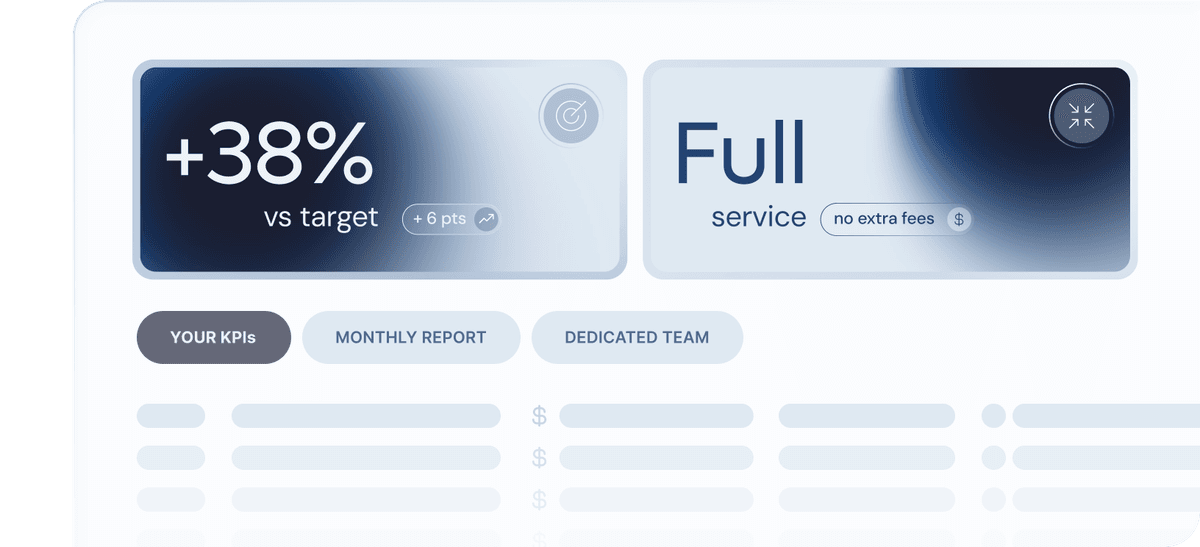 Full service agency service for brands in commerce media advertising. Exceeding affiliate marketing performance with focus on custom KPIs