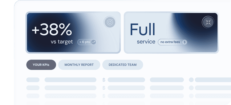 Full service agency service for brands in commerce media advertising. Exceeding affiliate marketing performance with focus on custom KPIs
